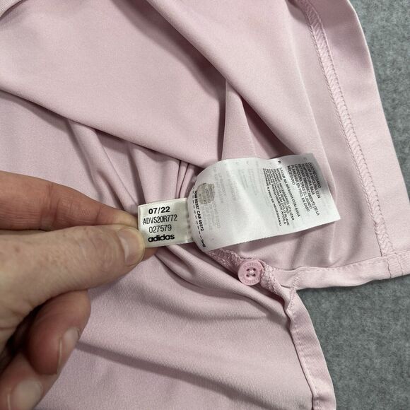 Adidas Polo Shirt Mens 2XL Light Pink Golf Outdoor Casual XXL - Picture 6 of 8